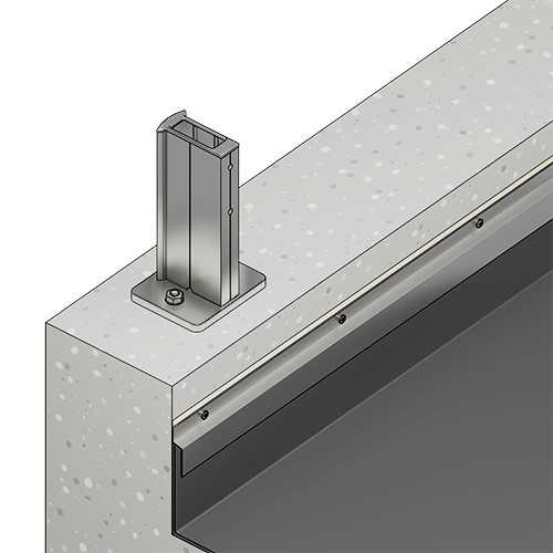 Absturzsicherung Flachdach Barrial fix Oberseite Fuss M