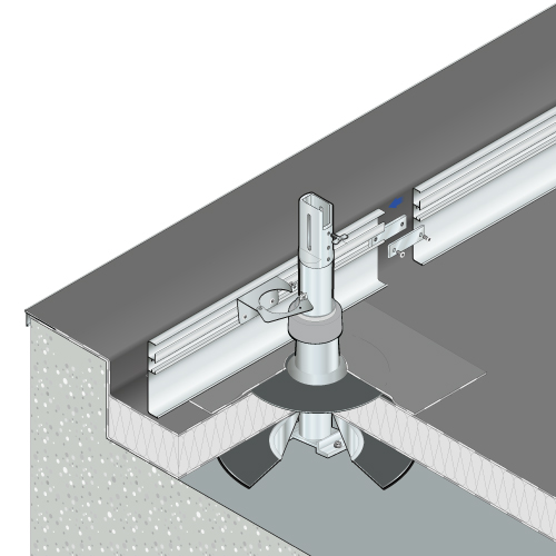 Absturzsicherung Flachdach Barrial klappbar Dachfläche Fuss Dr
