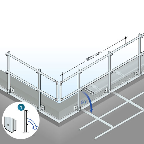 Seitenschutzsystem Barrial fix klappbar Beschreibung