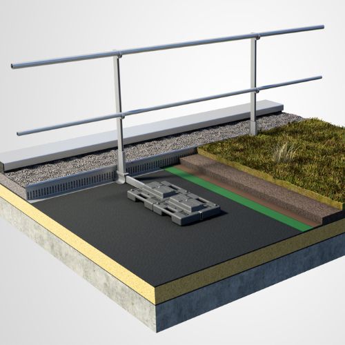 Barrial Selbsttragend TTV Aufbau auf einem Gründach Barrial Selbsttragend TTV Aufbau auf einem Gründach
